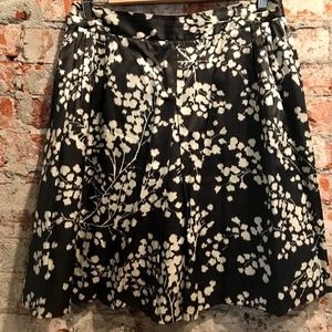Gray Floral Moulinette Soeurs Silk Skirt sz. 10